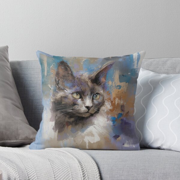 Item preview, Impressionist Portrait of a Beautiful Cat designed and sold by Paolo-Bandal.
