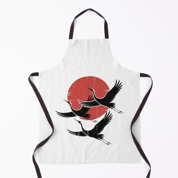 Item preview, Flying Cranes Retro Japanese Nature designed and sold by WikaKowalczyk.