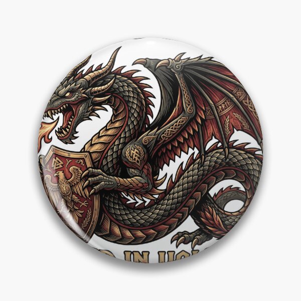 Item preview, Viking Blood Forged in Valhalla - Norse Dragon Shield designed and sold by veloramode.