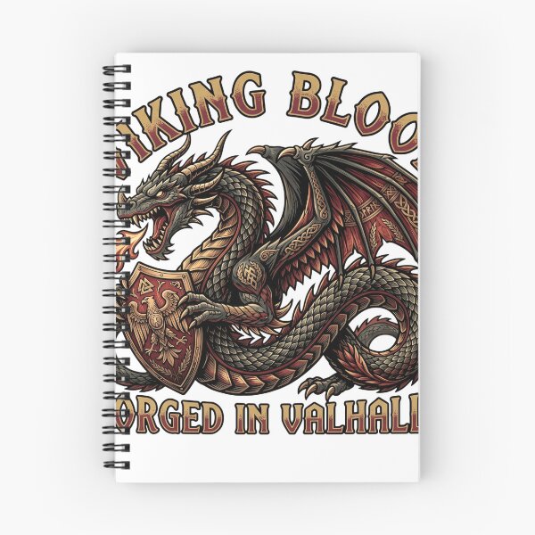 Item preview, Viking Blood Forged in Valhalla - Norse Dragon Shield designed and sold by veloramode.