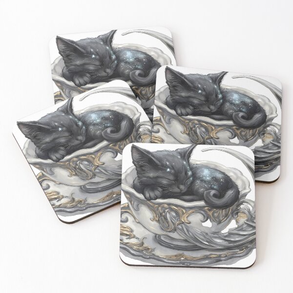Item preview, Celestial Cat Teacup designed and sold by IllumeInk.
