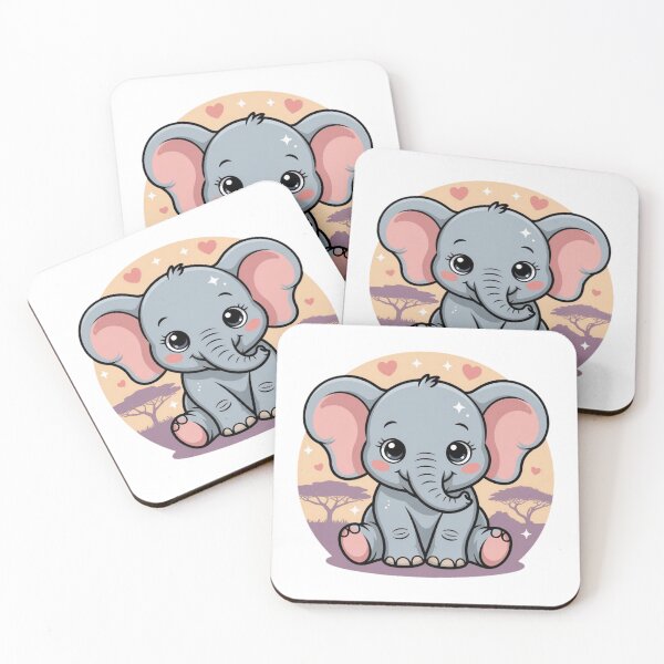 Item preview, Cute Kawaii Safari Elephant | Amboseli Adventure Animal designed and sold by YounexxART.