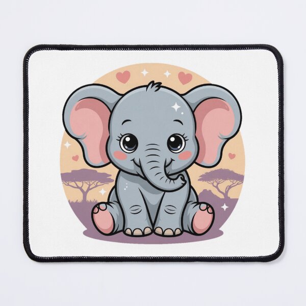 Item preview, Cute Kawaii Safari Elephant | Amboseli Adventure Animal designed and sold by YounexxART.