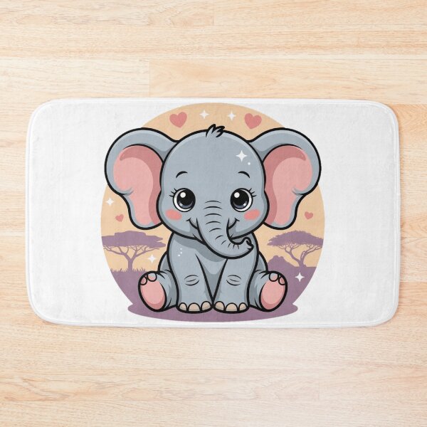 Item preview, Cute Kawaii Safari Elephant | Amboseli Adventure Animal designed and sold by YounexxART.