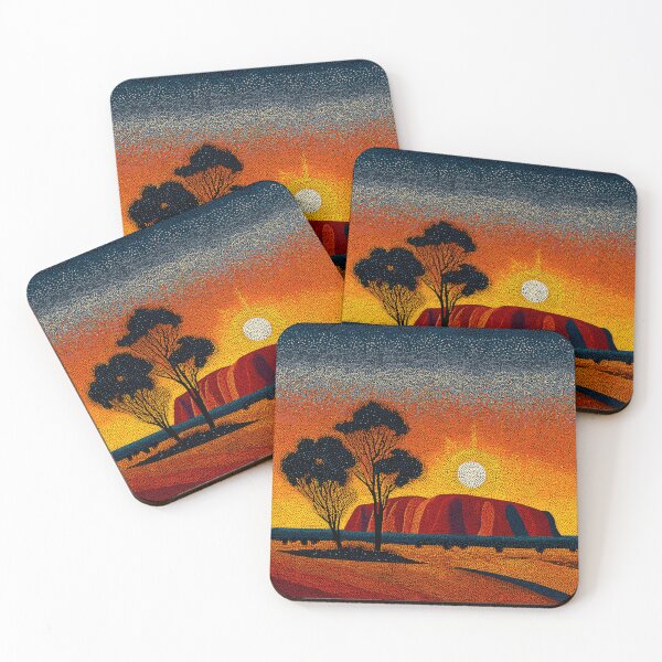 Item preview, Aboriginal Inspired Dot Art - Uluru's Masterpiece in Summer designed and sold by GrinGalore.