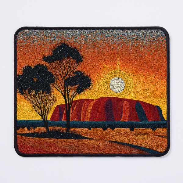 Item preview, Aboriginal Inspired Dot Art - Uluru's Masterpiece in Summer designed and sold by GrinGalore.
