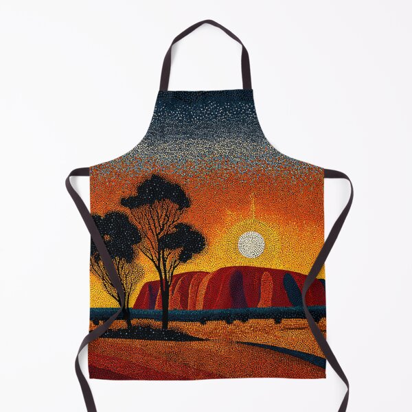 Item preview, Aboriginal Inspired Dot Art - Uluru's Masterpiece in Summer designed and sold by GrinGalore.