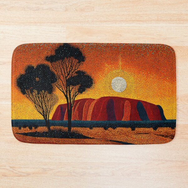 Item preview, Aboriginal Inspired Dot Art - Uluru's Masterpiece in Summer designed and sold by GrinGalore.
