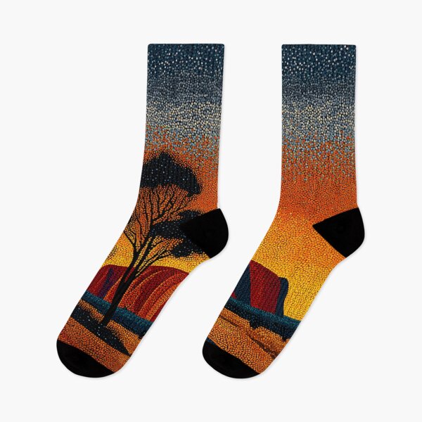 Item preview, Aboriginal Inspired Dot Art - Uluru's Masterpiece in Summer designed and sold by GrinGalore.