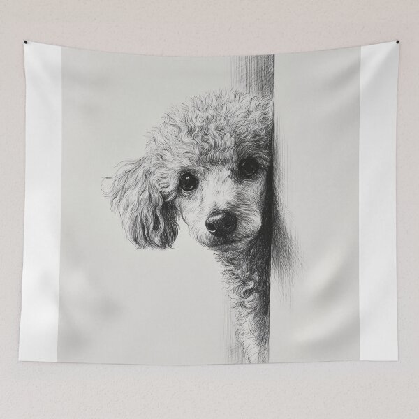 Item preview, Curious poodle Peeking designed and sold by lautir.