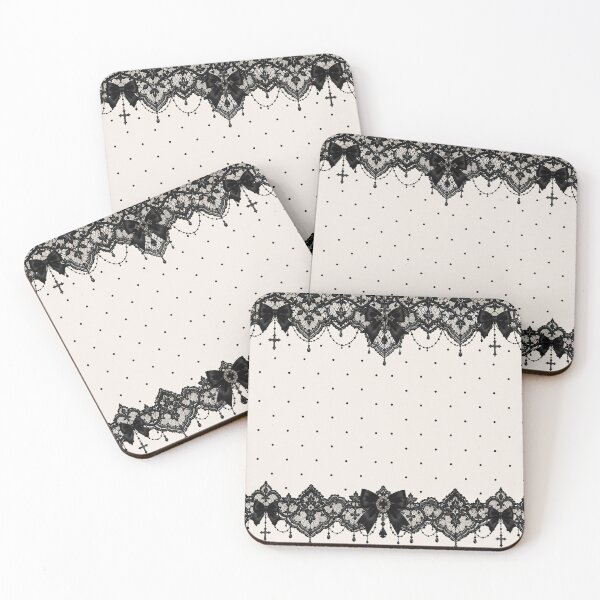 Item preview, Black Lace Polka Dot Pattern designed and sold by Aramdesing.
