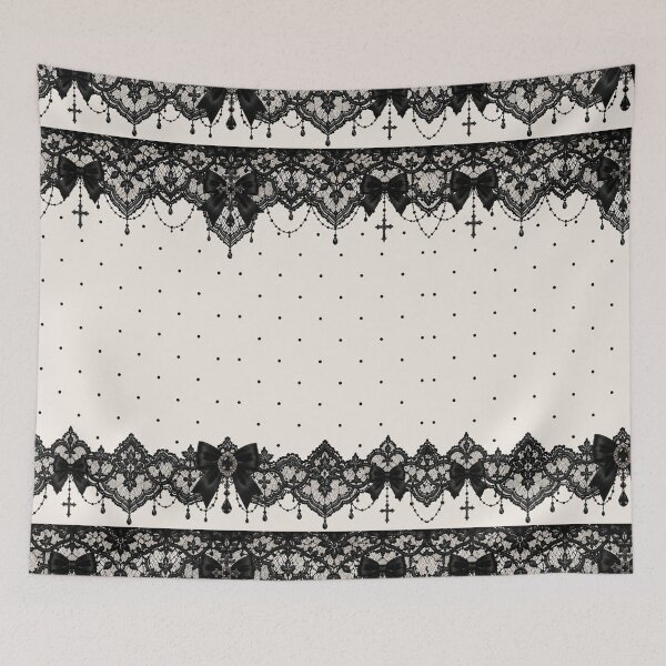 Item preview, Black Lace Polka Dot Pattern designed and sold by Aramdesing.