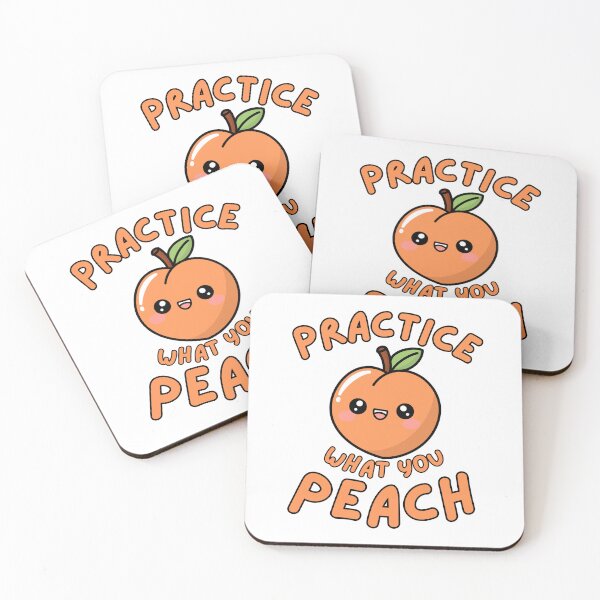 Item preview, Practice What You Peach Funny Peach Pun designed and sold by HYPNK.