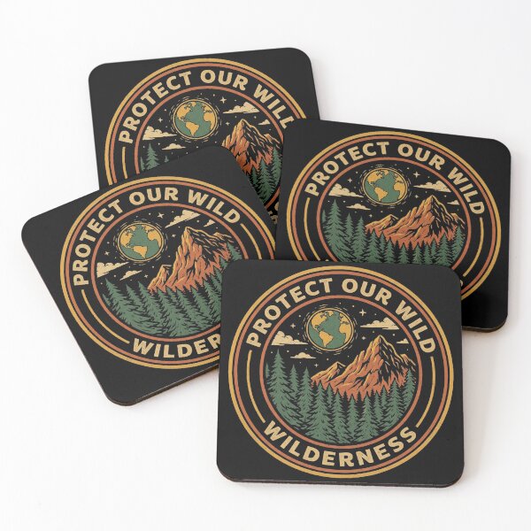 Item preview, Protect Our Wild Wilderness Vintage Mountain Badge designed and sold by TeNovaStudio.