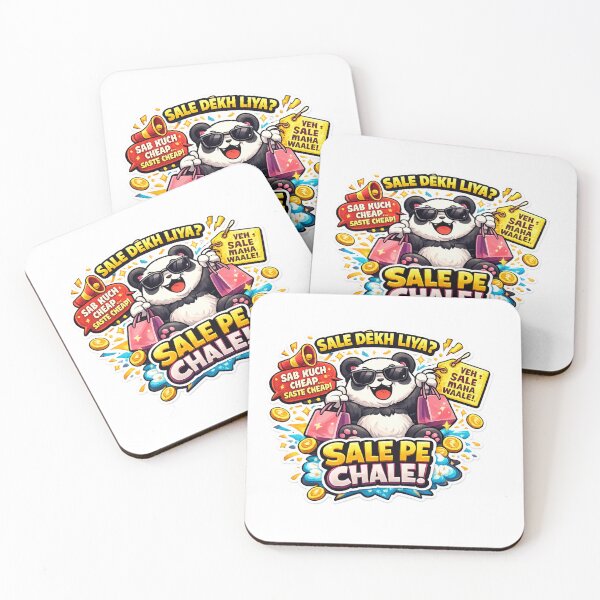Item preview, Sale Pe Chale Funny Sticker Pack | Cute Panda & Cat Meme Stickers designed and sold by Jyotisima8929.