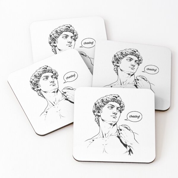 Item preview, Michelangelo’s David — Cheeky! Funny Classical Art Parody designed and sold by Unreasonableart.