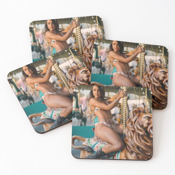 Item preview, model riding the carousel designed and sold by loveling.