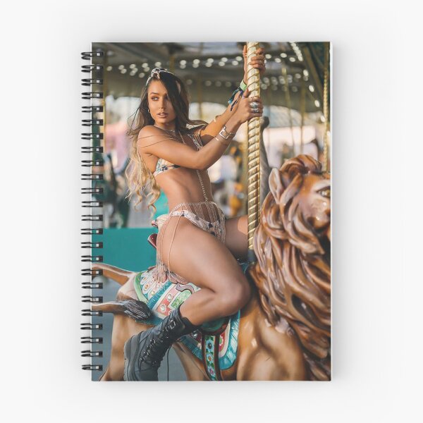 Item preview, model riding the carousel designed and sold by loveling.