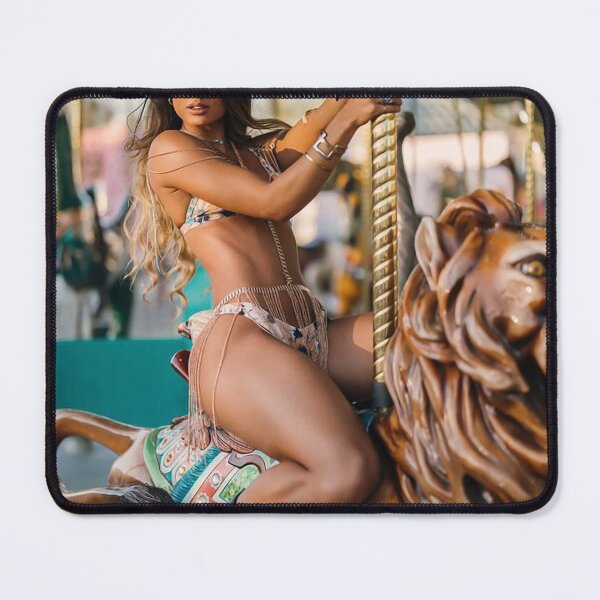 Item preview, model riding the carousel designed and sold by loveling.