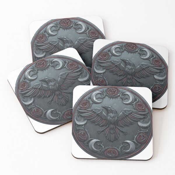 Item preview, Moonlight Raven Shield designed and sold by IllumeInk.