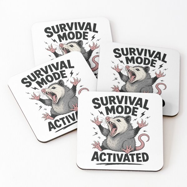 Item preview, Survival Mode Activated Opossum – Funny Burnout Meme Design designed and sold by Vector Habit.