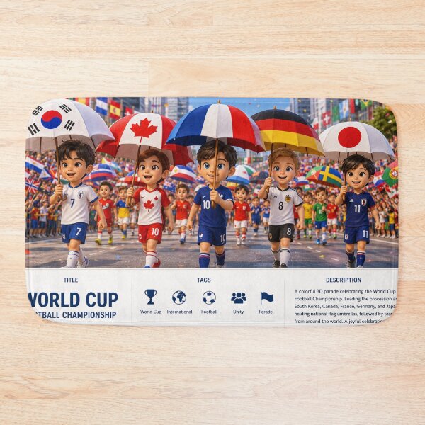 Item preview, WORLD CUP PARADE – INTERNATIONAL FLAG STREET FESTIVAL designed and sold by PaintMeWorld.
