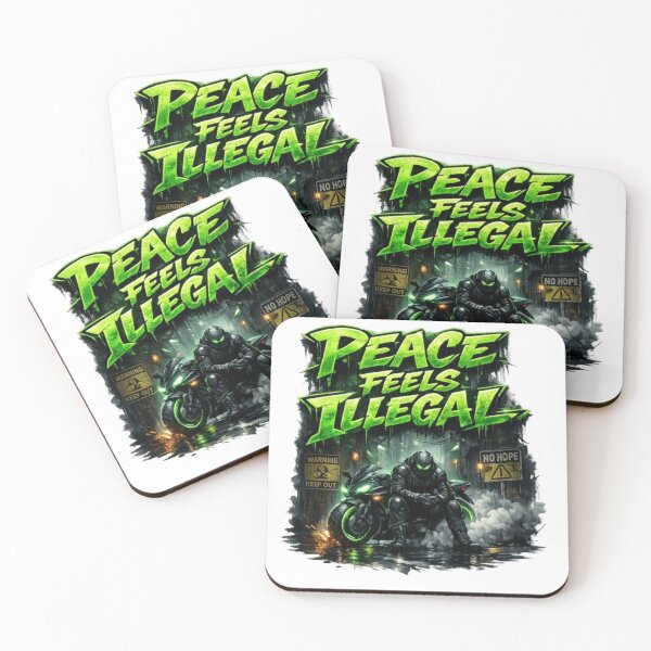 Item preview, Peace Feels Illegal – Cyberpunk Streetwear Neon Green Art designed and sold by THAMIM REALITY 2.0.