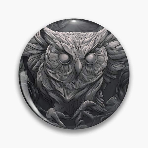 Item preview, Gothic Owl Medallion designed and sold by IllumeInk.