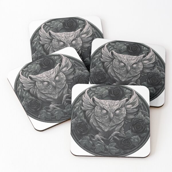 Item preview, Gothic Owl Medallion designed and sold by IllumeInk.