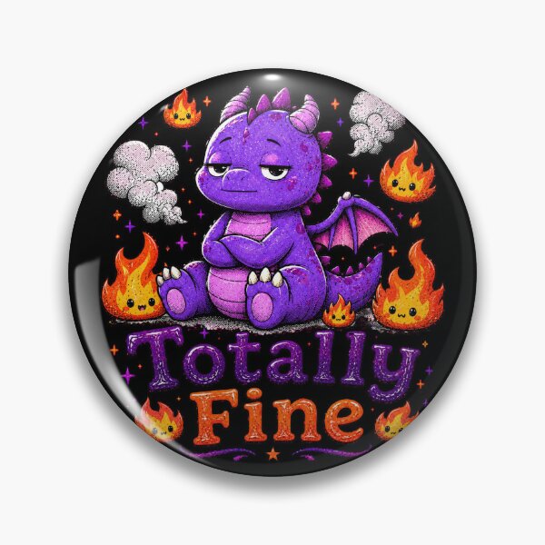 Item preview, Totally Fine Cute Sarcastic Dragon With Fire designed and sold by StillWildink.