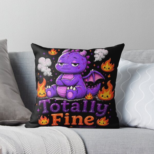 Item preview, Totally Fine Cute Sarcastic Dragon With Fire designed and sold by StillWildink.