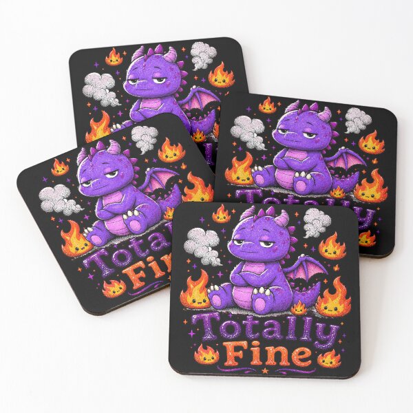Item preview, Totally Fine Cute Sarcastic Dragon With Fire designed and sold by StillWildink.