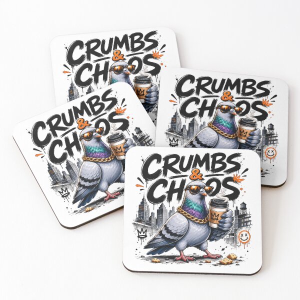 Item preview, Crumbs & Chaos Pigeon – Funny Chaotic Bird Meme Design designed and sold by Vector Habit.