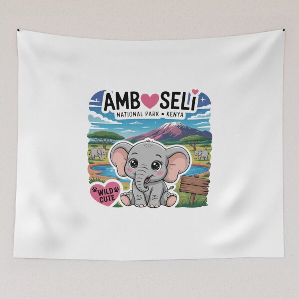 Item preview, Cute Amboseli Elephant, national park  designed and sold by YounexxART.