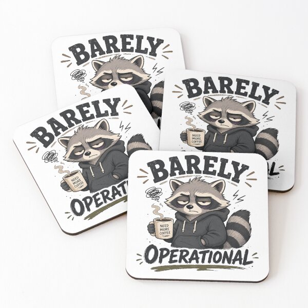 Item preview, Barely Operational Raccoon – Funny Burnout Animal Design designed and sold by Vector Habit.