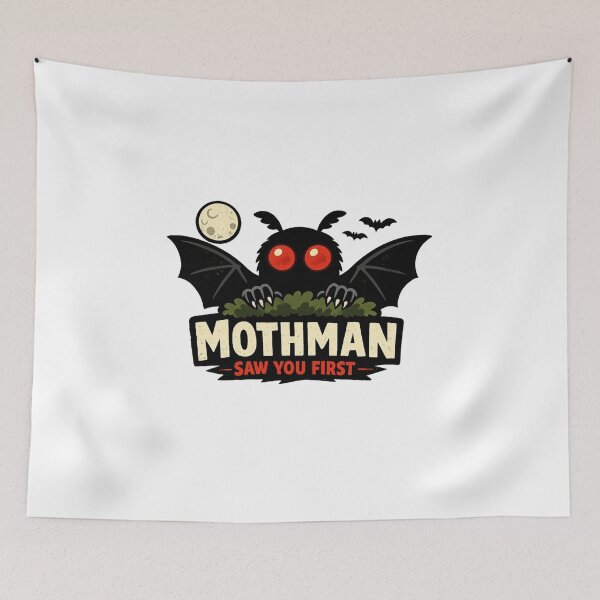 Item preview, Mothman Saw You First Funny Cryptid Horror Design designed and sold by Sonic Nova Studios.