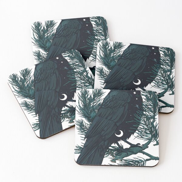 Item preview, Pine Branch Raven designed and sold by IllumeInk.