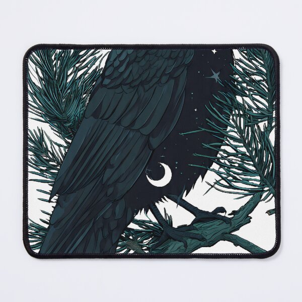 Item preview, Pine Branch Raven designed and sold by IllumeInk.