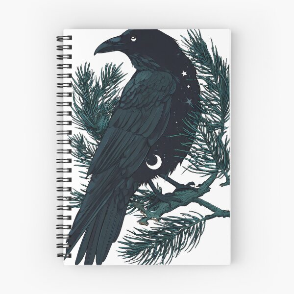 Item preview, Pine Branch Raven designed and sold by IllumeInk.