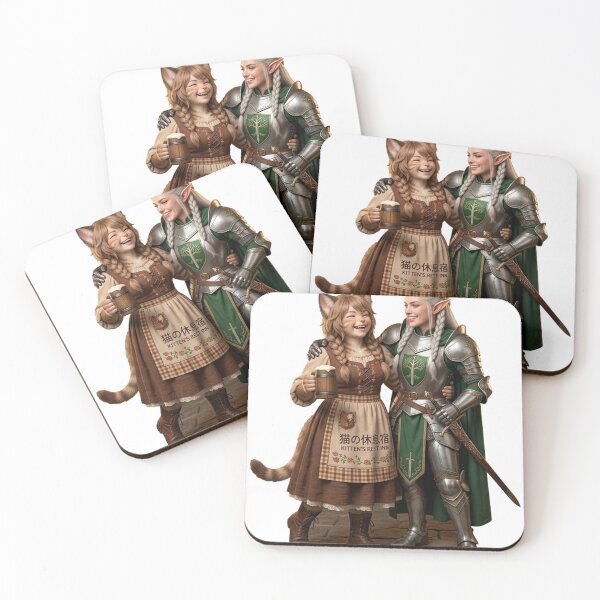 Item preview, Elf warrior and cat girl friendship designed and sold by HD3284.