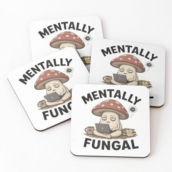 Item preview, Mentally Fungal Mushroom – Funny Overthinking Meme Design designed and sold by Vector Habit.
