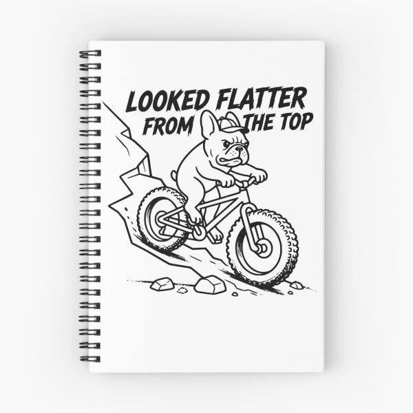 Item preview, Looked Flatter From The Top - French Bulldog MTB Downhill designed and sold by The Bold Line Studio.