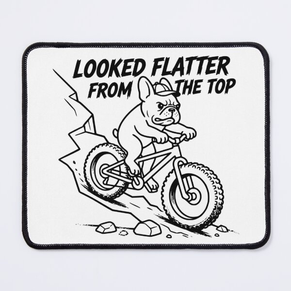 Item preview, Looked Flatter From The Top - French Bulldog MTB Downhill designed and sold by The Bold Line Studio.