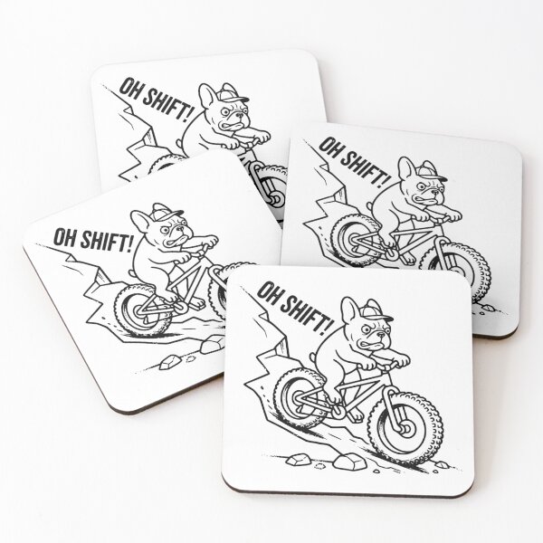 Item preview, Oh Shift! - French Bulldog MTB Downhill designed and sold by The Bold Line Studio.
