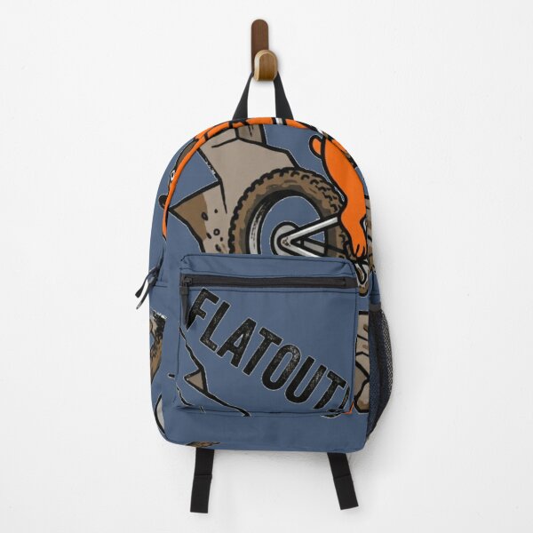 Item preview, Flatout! - Orange French Bulldog MTB Downhill designed and sold by The Bold Line Studio.