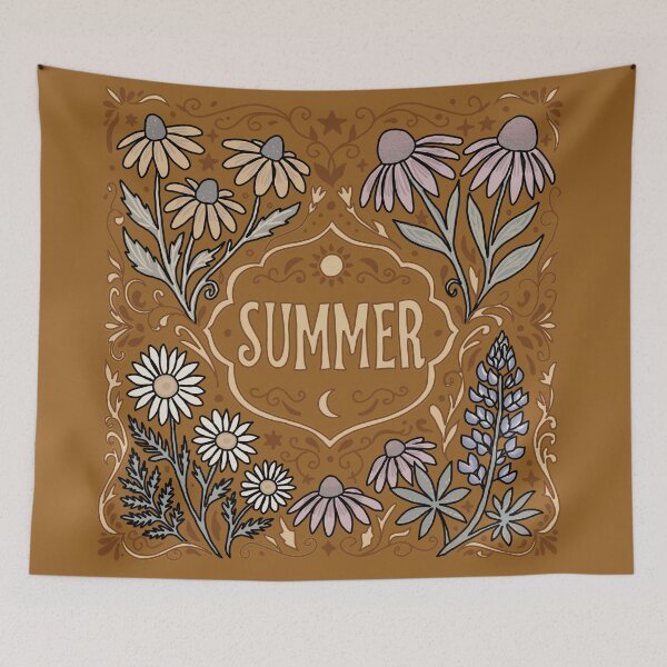 Item preview, Summer Folk Art Wildflowers Bouquet  designed and sold by LeshanArt.