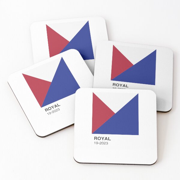Item preview, Royal Book Red, White and Blue Colour Swatch - White Border designed and sold by The Colourful Game.