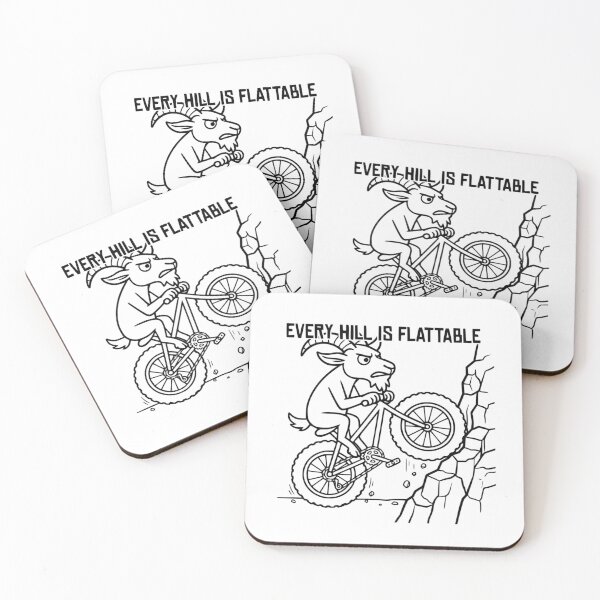 Item preview, Every Hill Is Flattable - Mountain Goat MTB designed and sold by The Bold Line Studio.