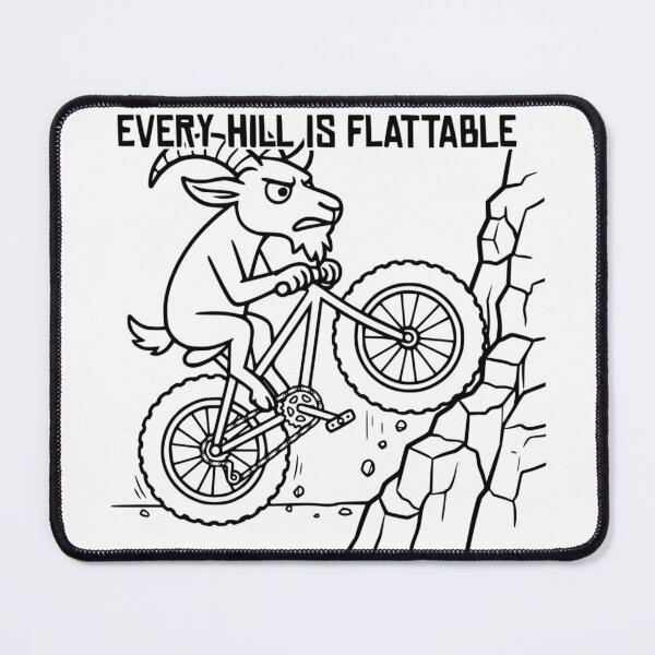 Item preview, Every Hill Is Flattable - Mountain Goat MTB designed and sold by The Bold Line Studio.