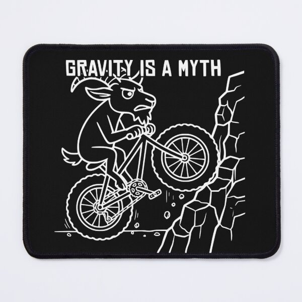 Item preview, Gravity Is A Myth Funny Mountain Biking MTB Goat T-Shirt designed and sold by The Bold Line Studio.